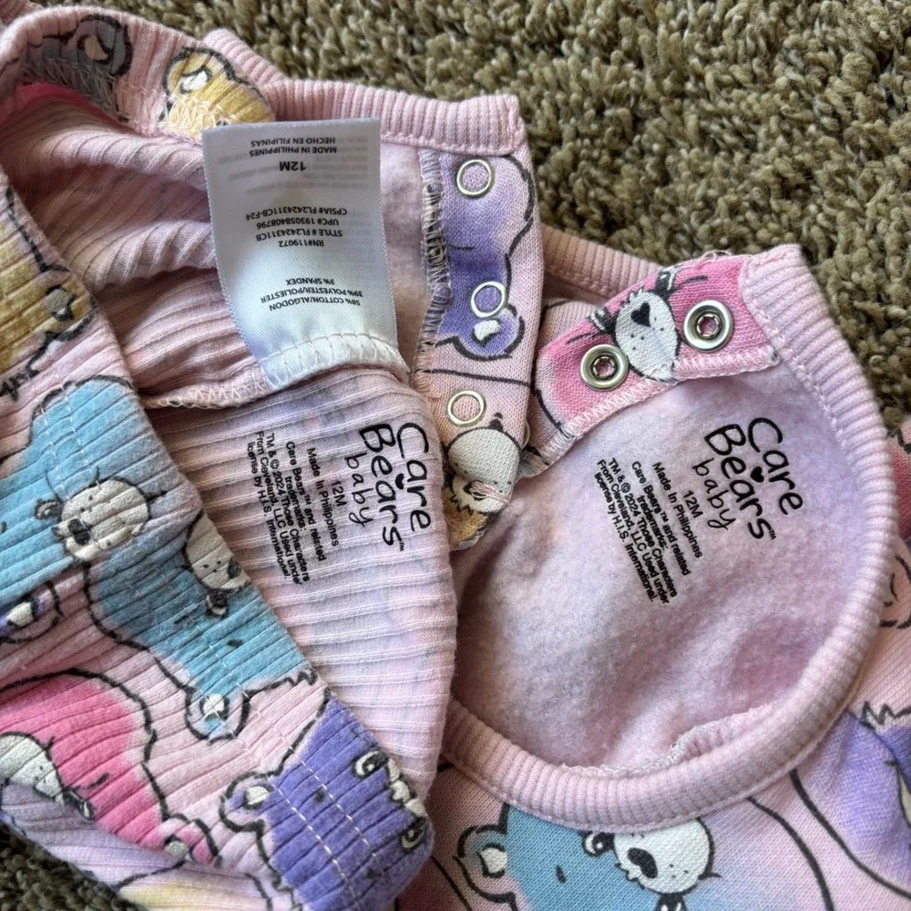 Care Bears Baby Ruffle Sweatshirt and Ribbed Leggings Set Pink 12M